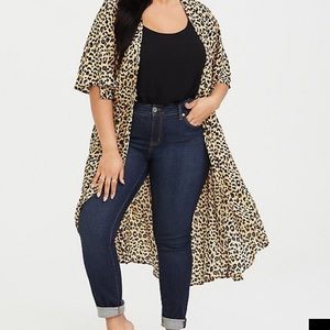 Torrid Leopard high-low Kimono